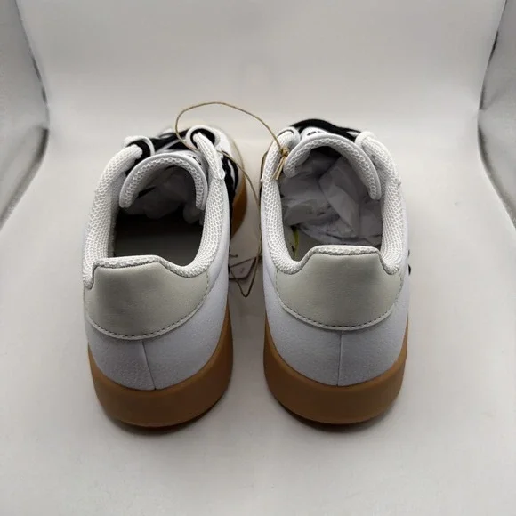 Adidas Women White Black Gum Sole Low Top Striped Athletic Sneakers . Size 9 - Picture 10 of 15